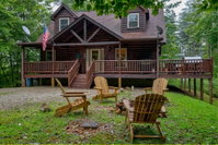 Tree Top Getaway Log House with Views in Almond NC Accommodation Los Angeles